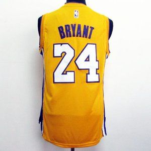 LA Lakers #24 Kobe Bryant Retirement Yellow Jersey